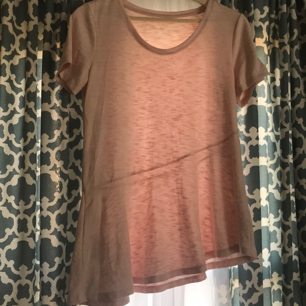 Pink side peplum